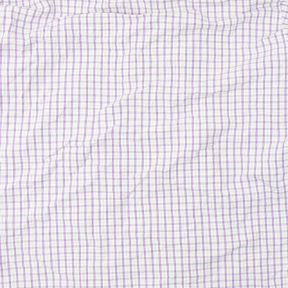 Grellie Mens White Plaid Cotton  Button-Up Size XL Collared Button