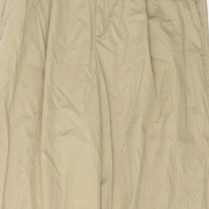 Gap Womens Beige  Cotton Trousers  Size 4 L30 in Regular Button