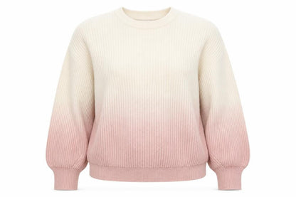 Jun&Ivy Womens White Round Neck  Acrylic Pullover Jumper Size M
