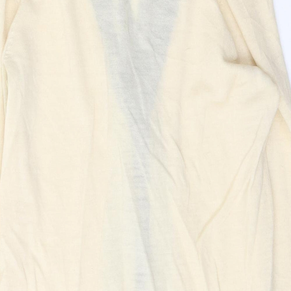 Club Monaco Womens Ivory  Wool Tunic Button-Up Size S Collared
