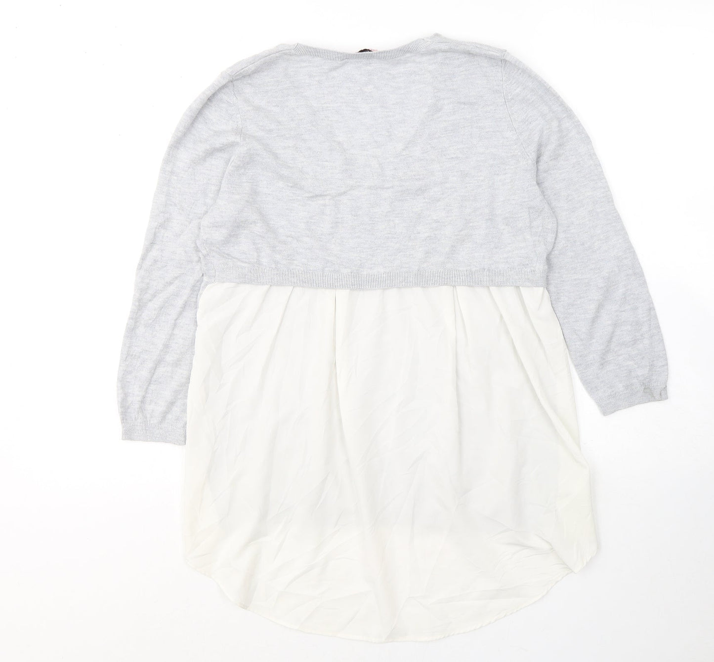 Phase Eight Womens Grey V-Neck  Viscose Pullover Jumper Size 12