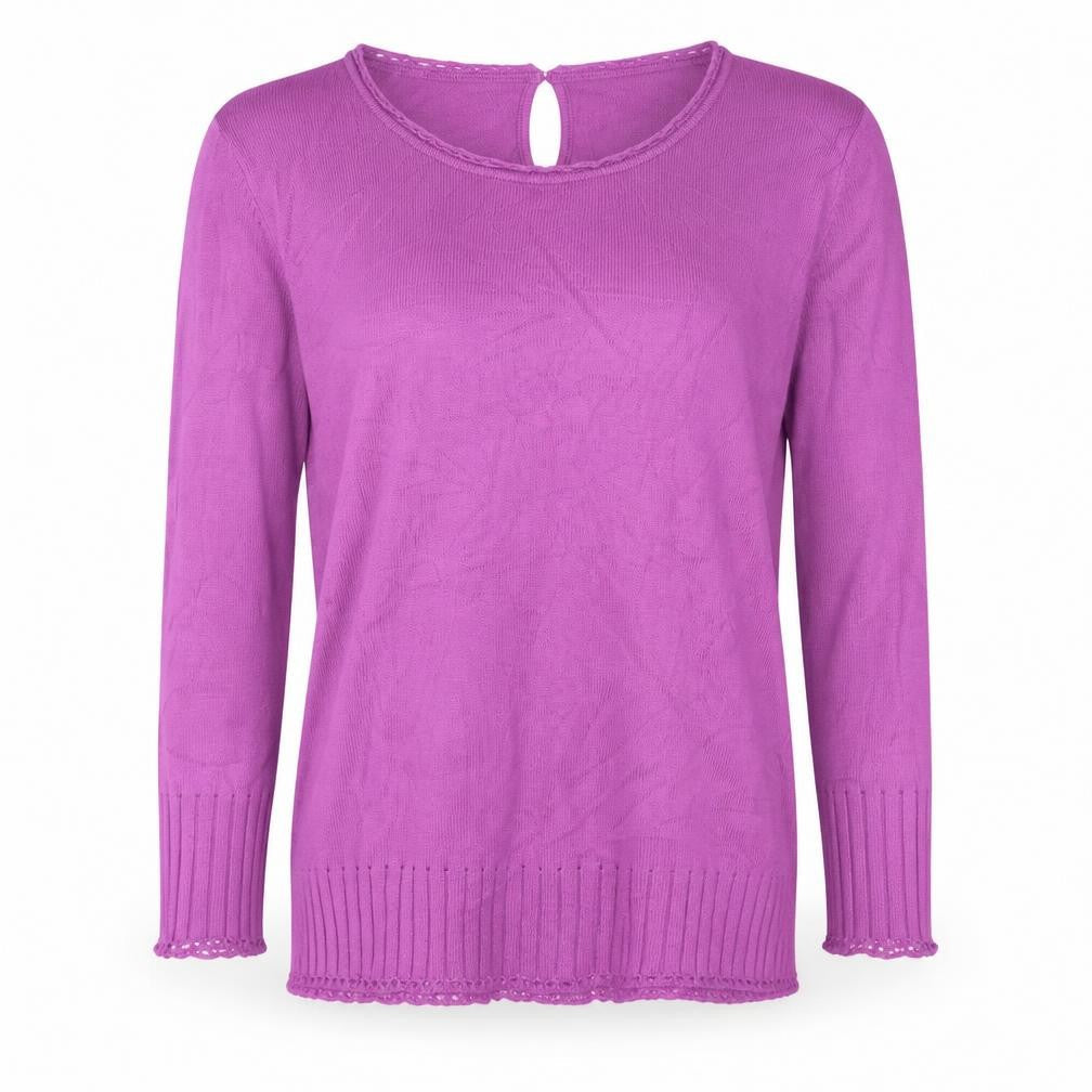 Monsoon Womens Pink Round Neck  Acrylic Pullover Jumper Size 10