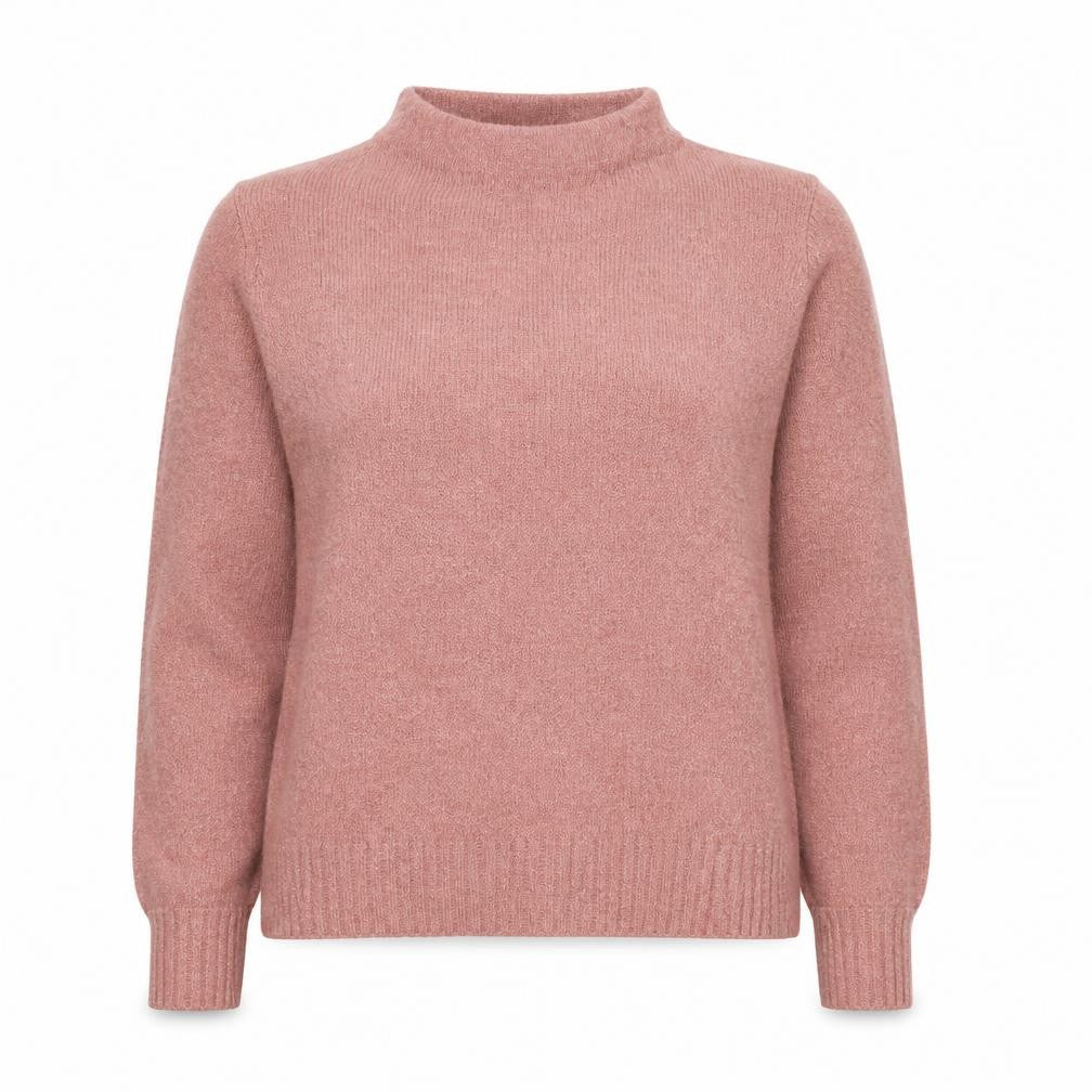 Villa Womens Pink Round Neck  Polyester Pullover Jumper Size S