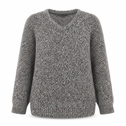 Topshop Womens Grey Round Neck  Acrylic Pullover Jumper Size 8
