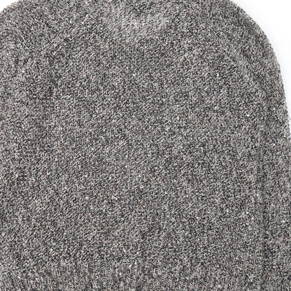 Topshop Womens Grey Round Neck  Acrylic Pullover Jumper Size 8
