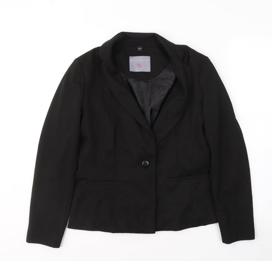 Dorothy Perkins Womens Black   Jacket Blazer Size 8  Button