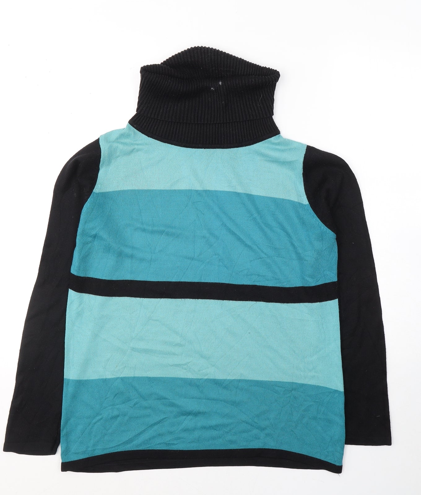 Preworn Womens Black Roll Neck  Acrylic Pullover Jumper Size M