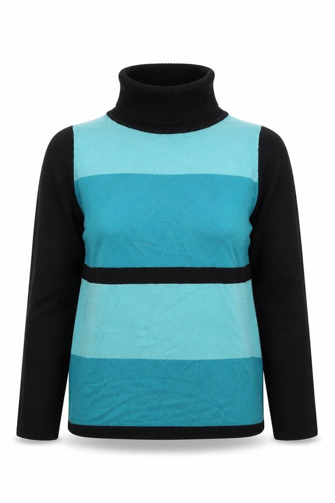 Preworn Womens Black Roll Neck  Acrylic Pullover Jumper Size M