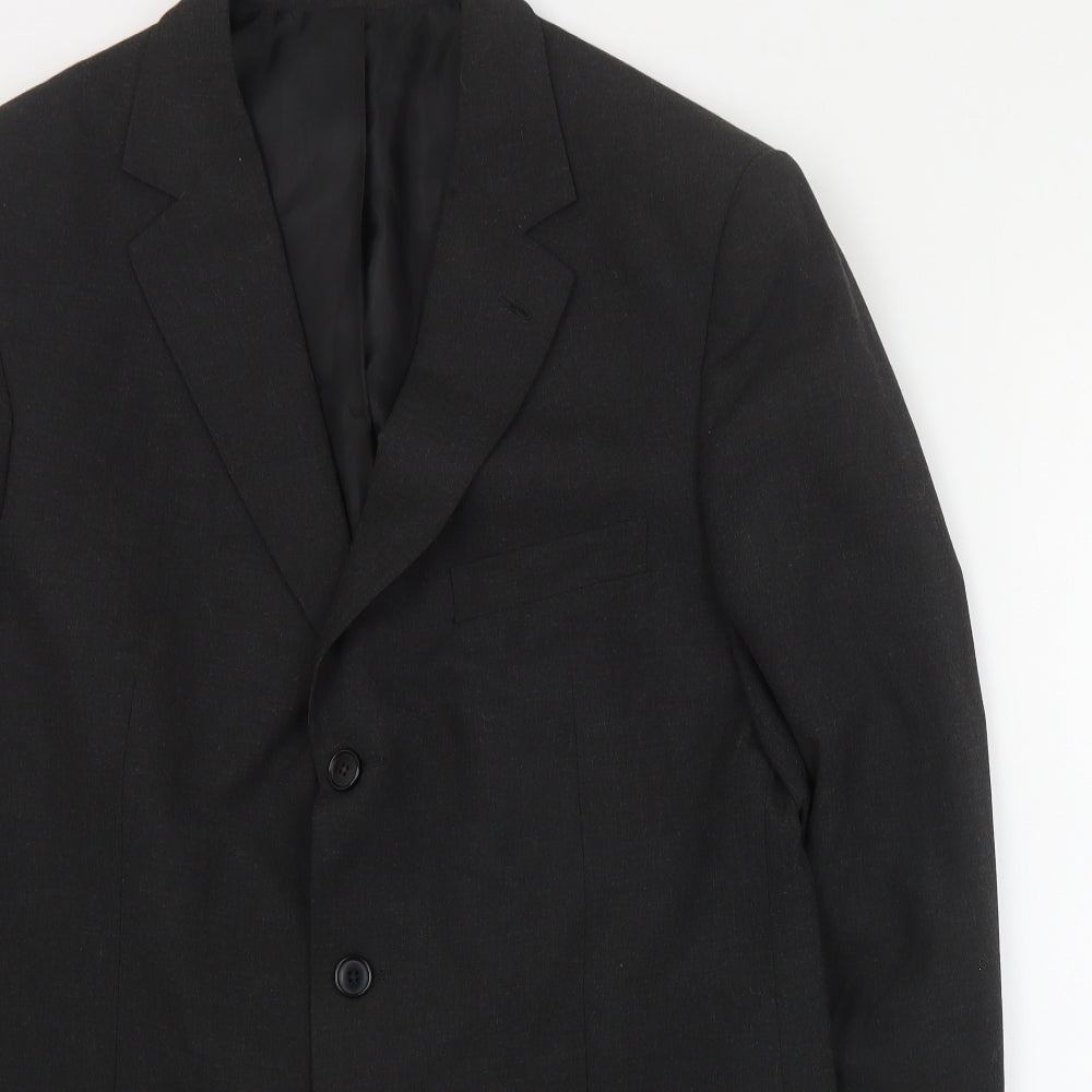 Marks and Spencer Mens Grey  Polyester Jacket Suit Jacket Size L