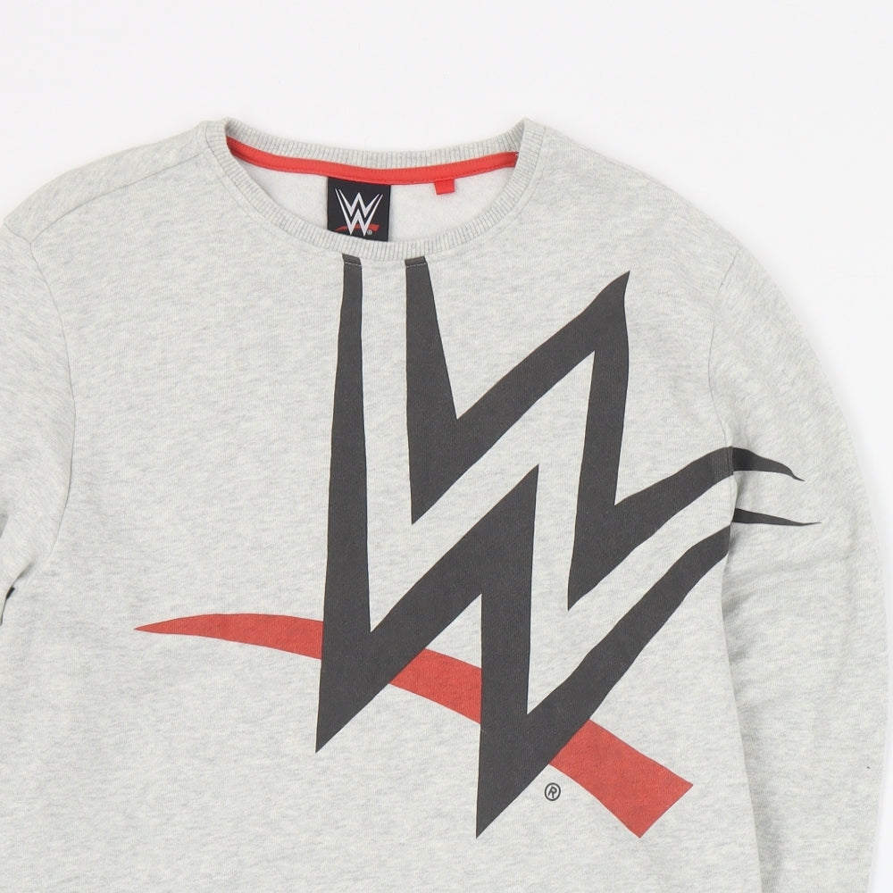 NEXT Boys Grey  Cotton Pullover Sweatshirt Size 12 Years  Pullover - Wrestlemania