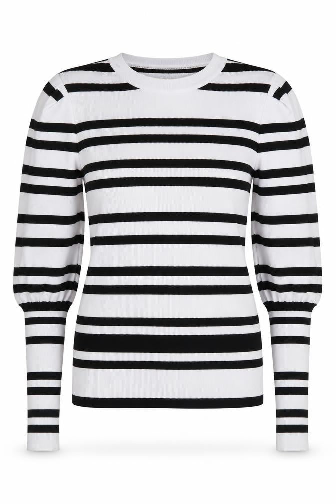 Only Womens Ivory Crew Neck Striped Polyamide Pullover Jumper Size 2XS