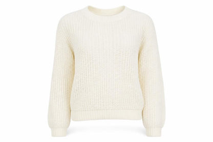 Select Womens Ivory Round Neck  Acrylic Pullover Jumper Size 12