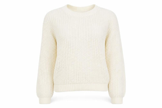 Select Womens Ivory Round Neck  Acrylic Pullover Jumper Size 12