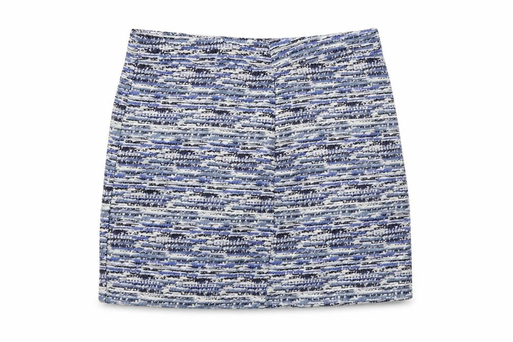 Twenty 29 Womens Blue Striped Cotton Mini Skirt Size 34 in