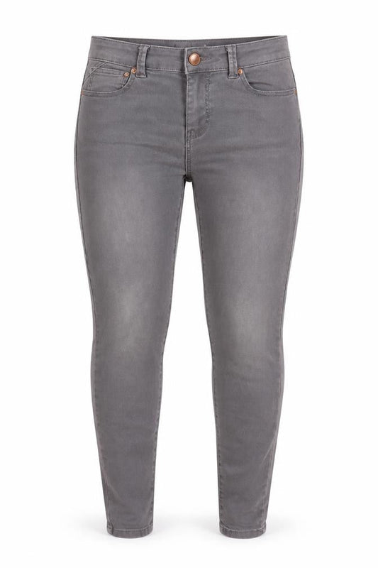 Denim & Co. Womens Grey  Cotton Skinny Jeans Size 8 L27 in Regular