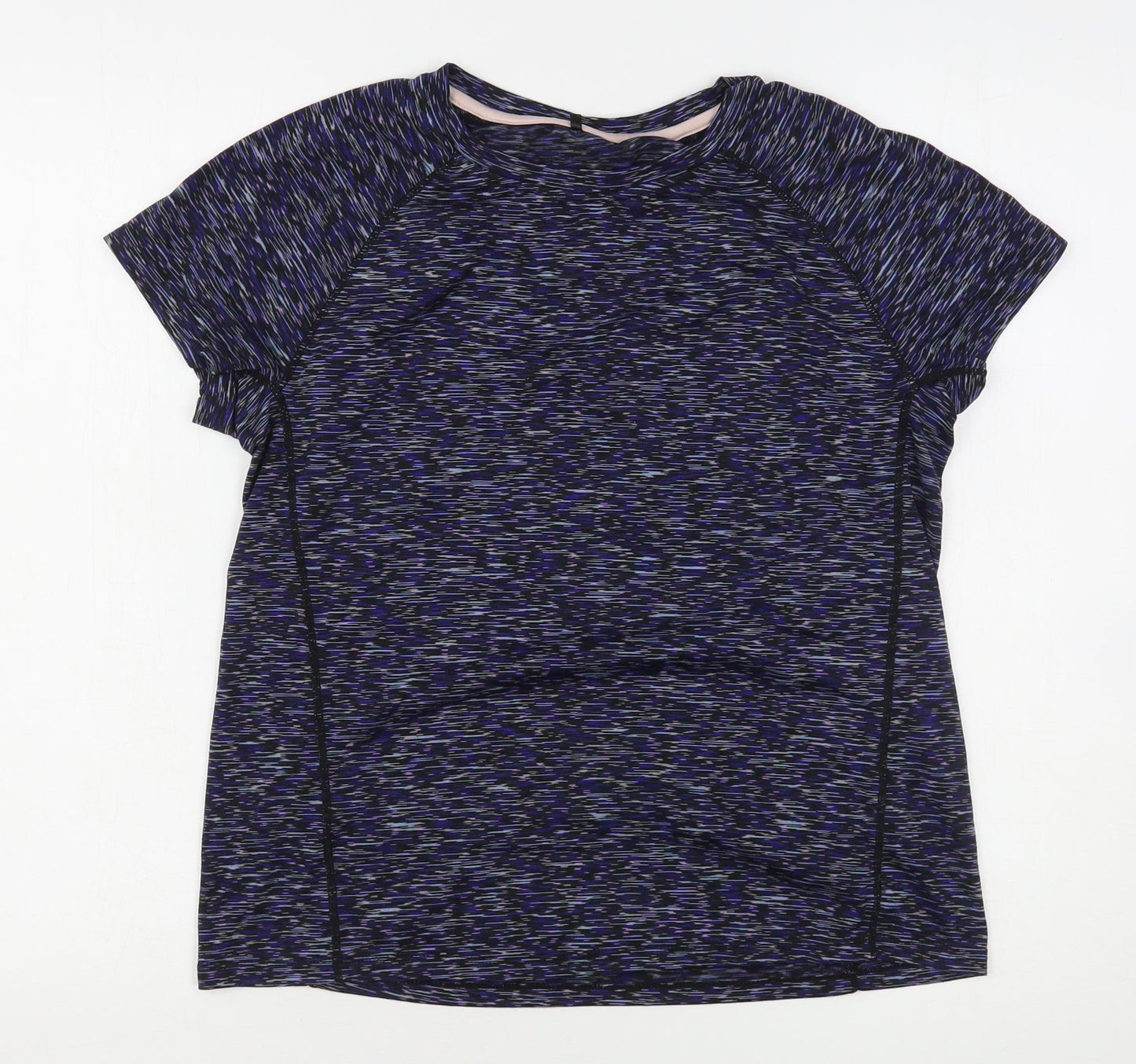 Atmosphere Womens Multicoloured Geometric Polyester Basic T-Shirt Size 10 Round Neck