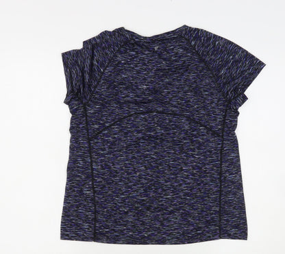 Atmosphere Womens Multicoloured Geometric Polyester Basic T-Shirt Size 10 Round Neck