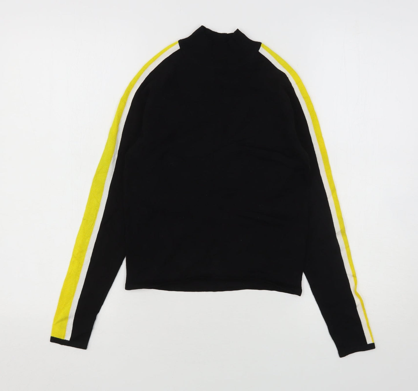H&M Womens Black High Neck  Viscose Pullover Jumper Size XS
