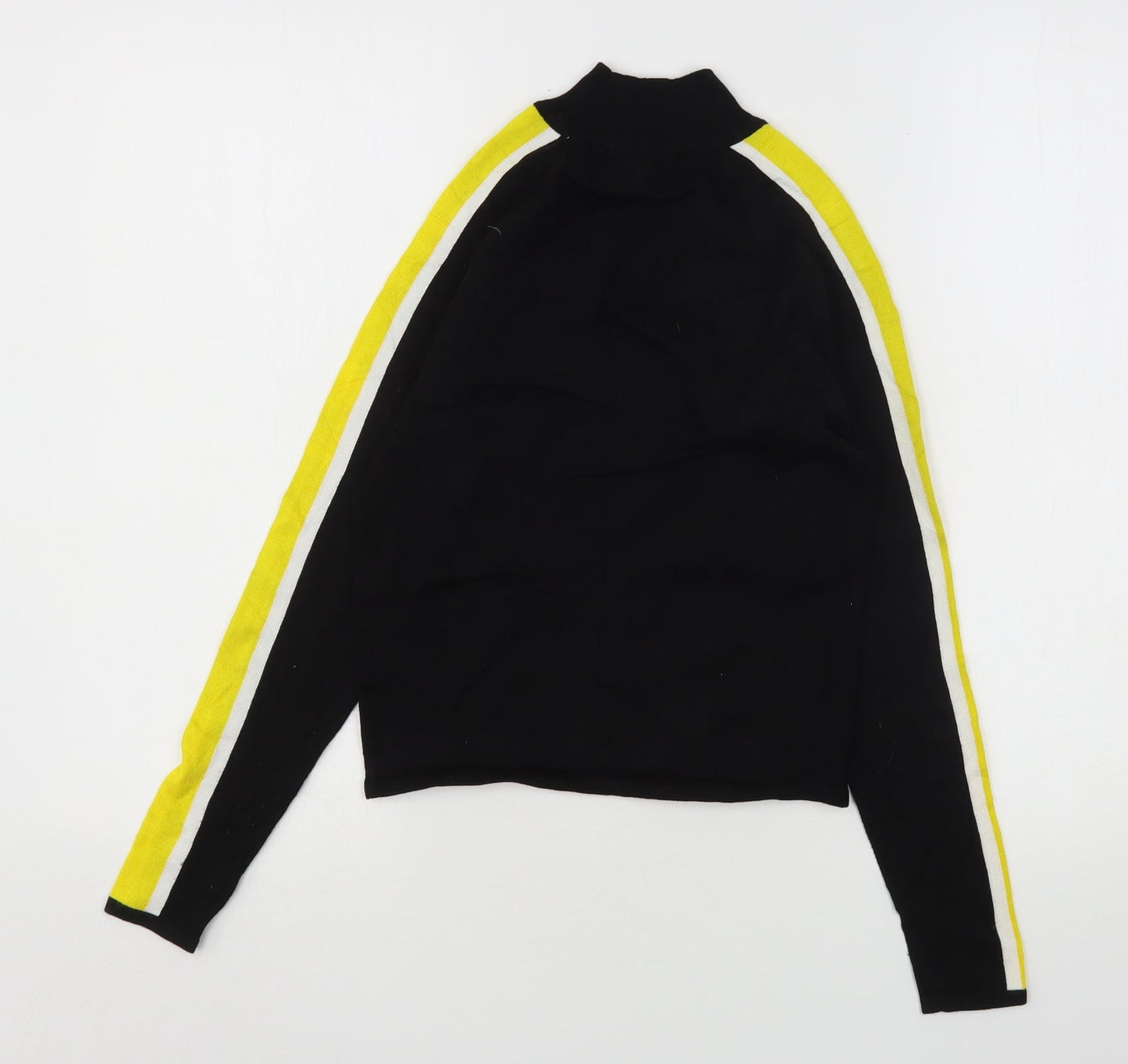 H&M Womens Black High Neck  Viscose Pullover Jumper Size XS
