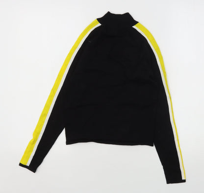H&M Womens Black High Neck  Viscose Pullover Jumper Size XS