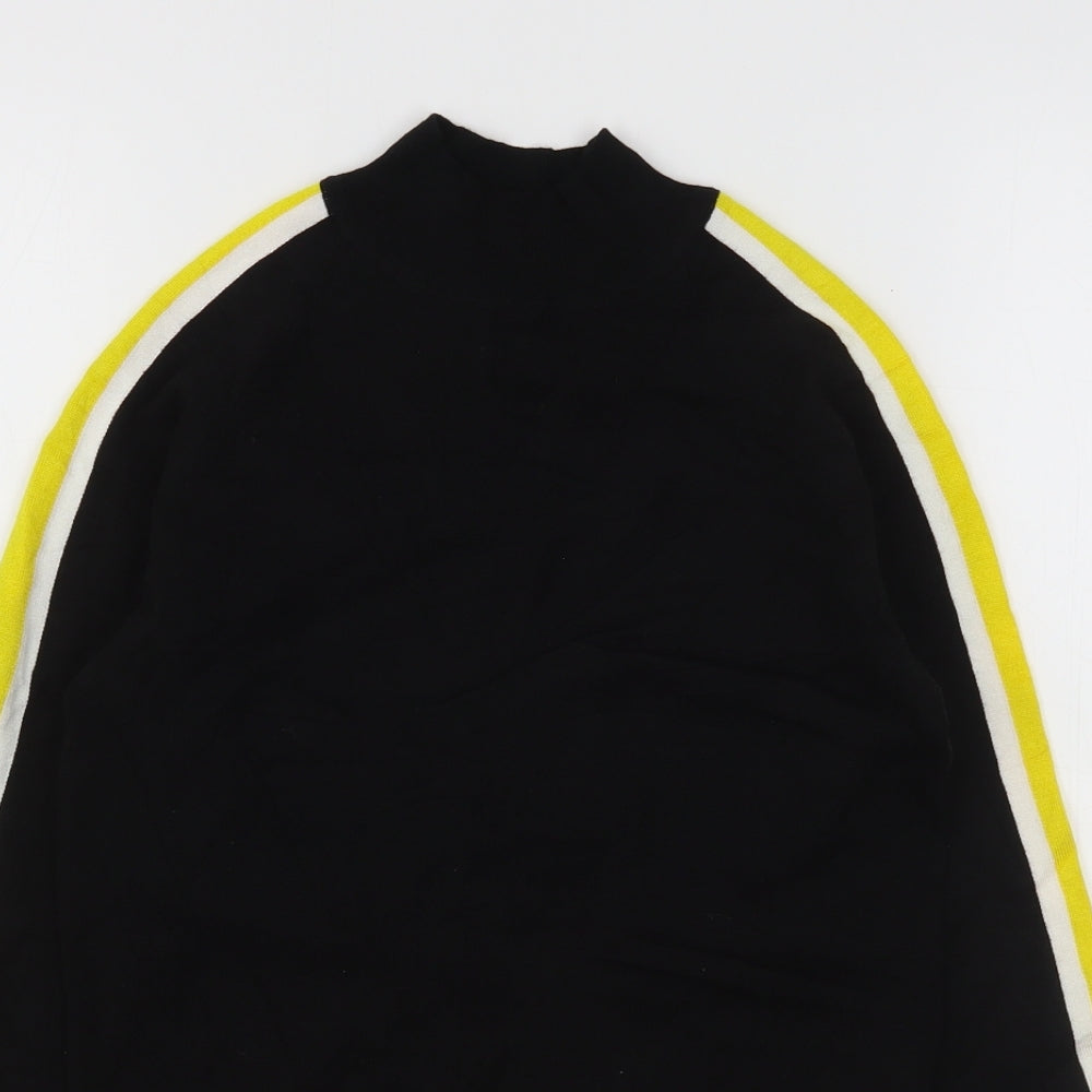 H&M Womens Black High Neck  Viscose Pullover Jumper Size XS