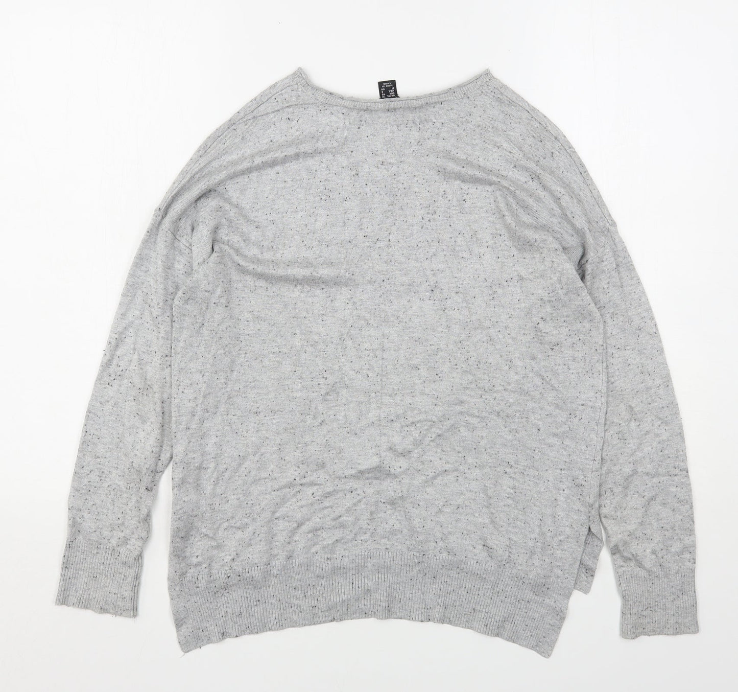 Atmosphere Womens Grey Round Neck  Viscose Pullover Jumper Size 12
