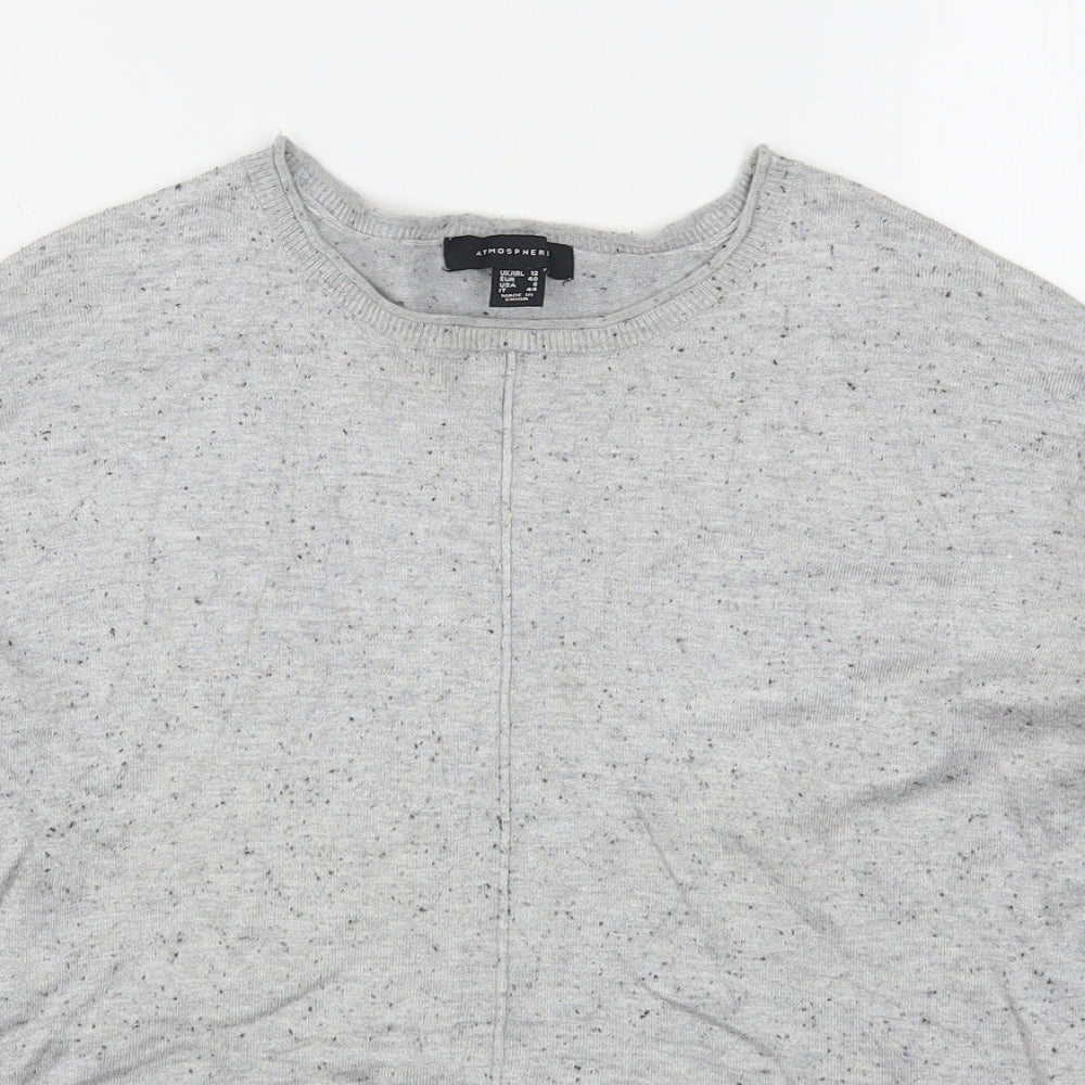 Atmosphere Womens Grey Round Neck  Viscose Pullover Jumper Size 12