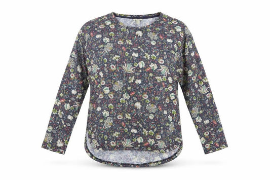Springfield Womens Blue Boat Neck Floral Acrylic Pullover Jumper Size XL