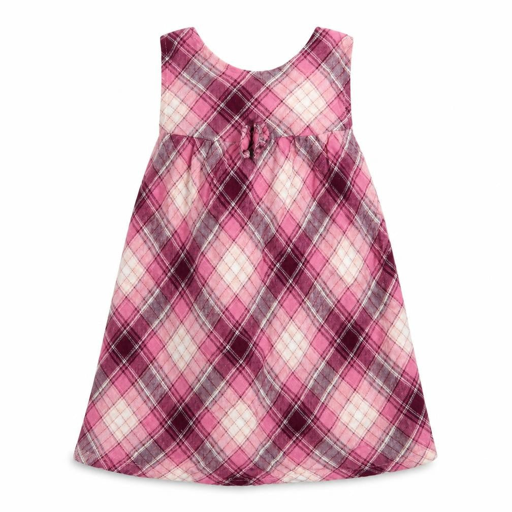 George Baby Purple Plaid Cotton A-Line  Size 12-18 Months  Round Neck Button