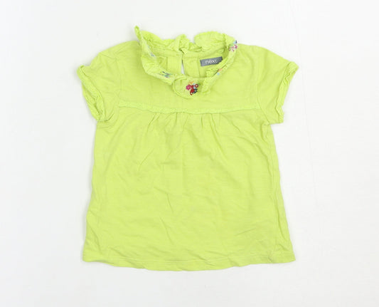 NEXT Baby Green  Cotton Basic T-Shirt Size 12-18 Months Collared Button
