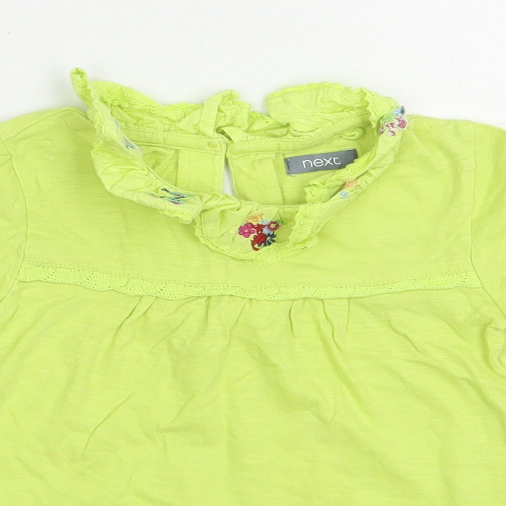 NEXT Baby Green  Cotton Basic T-Shirt Size 12-18 Months Collared Button