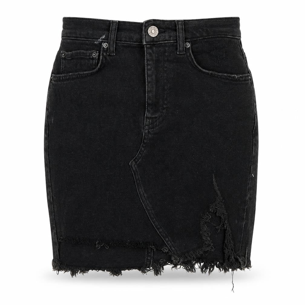 Pull&Bear Womens Grey  Cotton Mini Skirt Size S