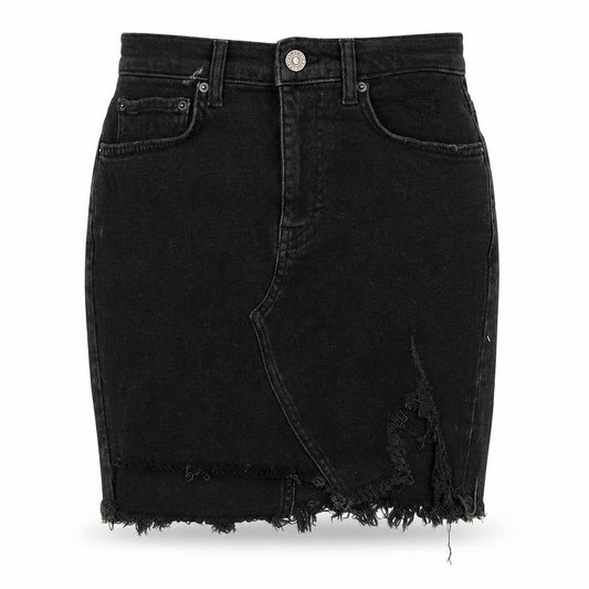 Pull&Bear Womens Grey  Cotton Mini Skirt Size S