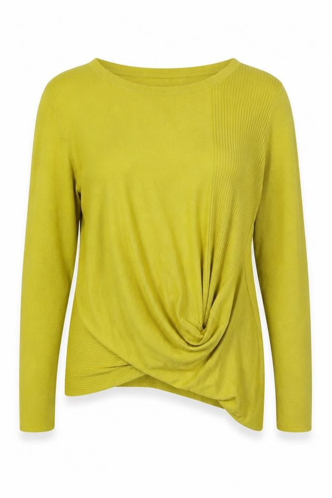 River Island Womens Yellow Round Neck  Polyester Pullover Jumper Size 12