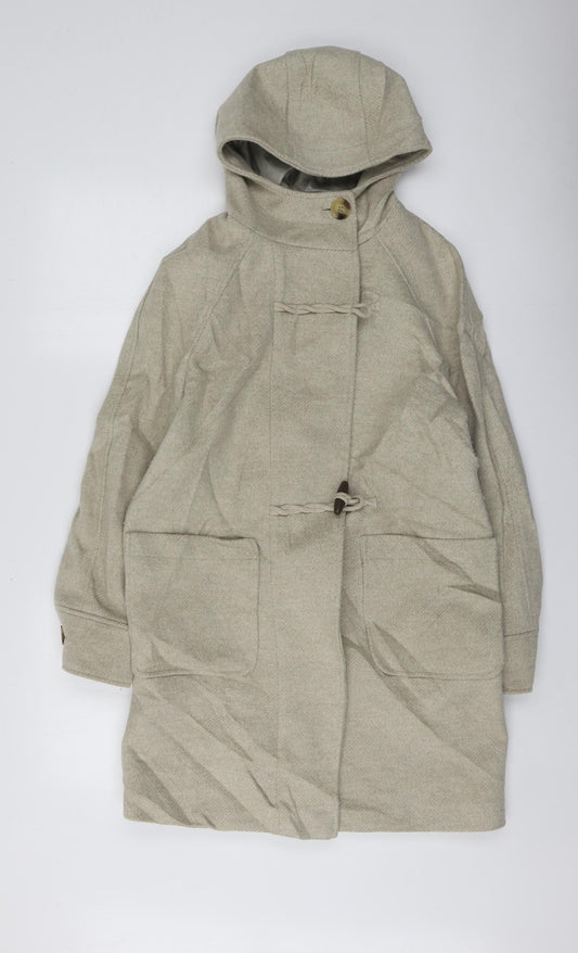 M&S Womens Beige   Pea Coat Coat Size 8