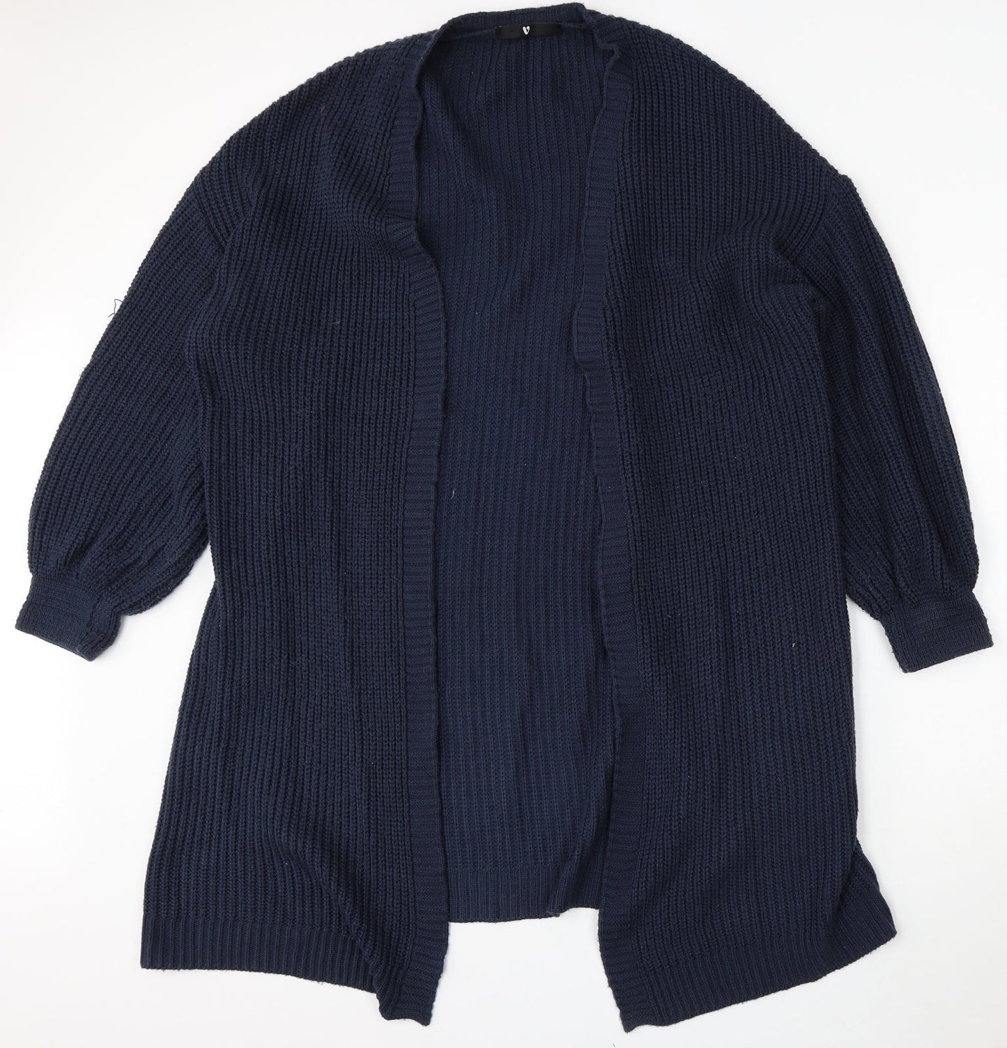 Very Womens Blue V-Neck  Acrylic Cardigan Jumper Size 14