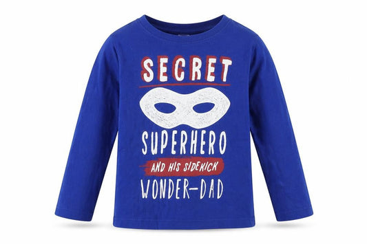 Primark Boys Blue  Cotton Basic T-Shirt Size 5-6 Years Round Neck