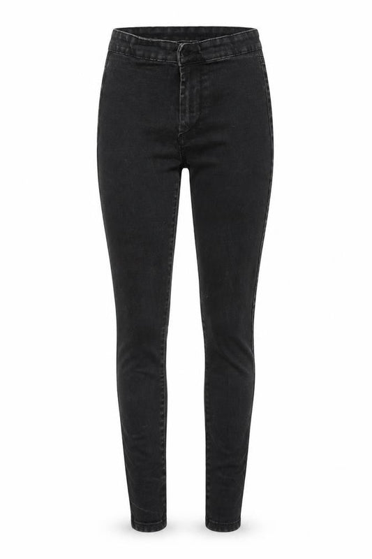 Denim Co Womens Black  Cotton Skinny Jeans Size 8 L25 in Regular Button