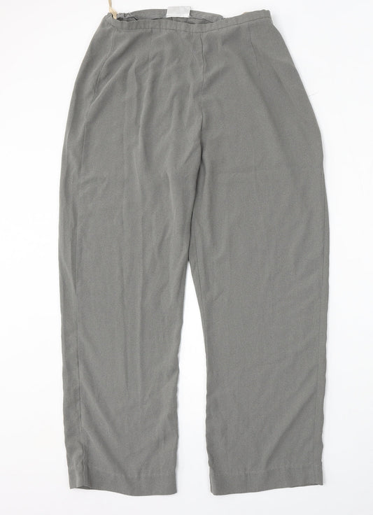 BHS Womens Grey  Polyester Trousers  Size 14 L28 in Regular