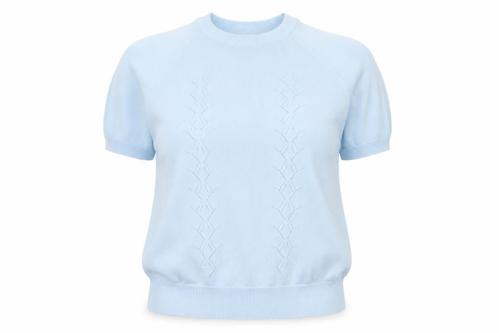 Preworn Womens Blue Round Neck  Polyester Pullover Jumper Size M