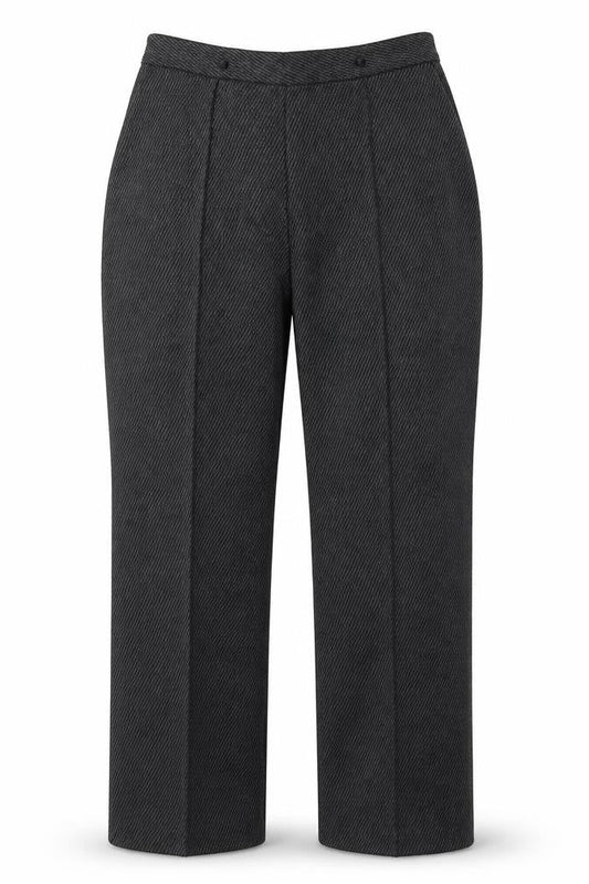 Papaya Womens Grey Geometric Polyester Trousers  Size 12 L27 in Regular