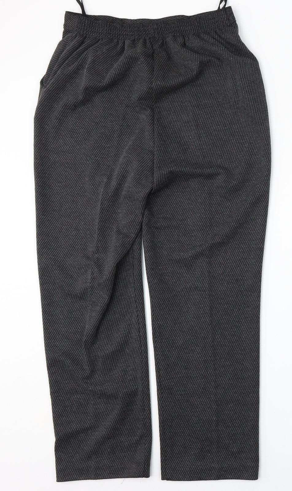 Papaya Womens Grey Geometric Polyester Trousers  Size 12 L27 in Regular