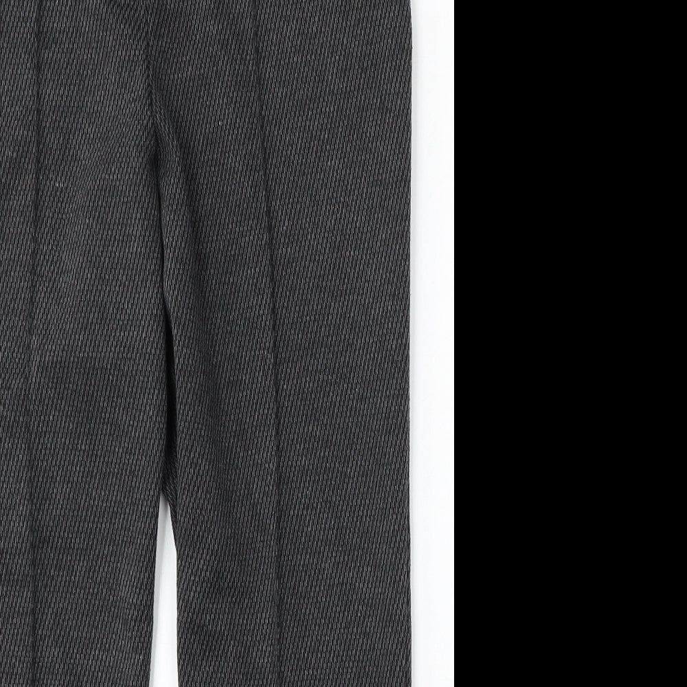 Papaya Womens Grey Geometric Polyester Trousers  Size 12 L27 in Regular