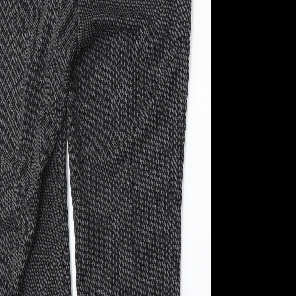 Papaya Womens Grey Geometric Polyester Trousers  Size 12 L27 in Regular