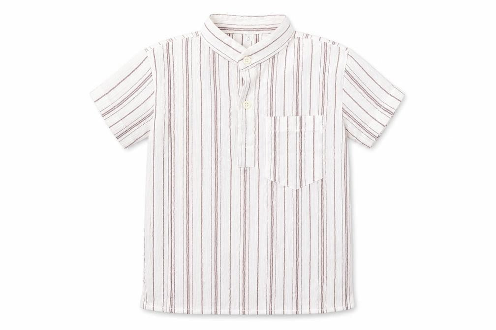 Di Fa Baby White Striped Cotton Basic Polo Size 24 Months Collared Button