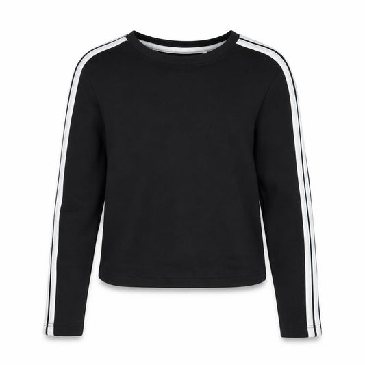 George Girls Black  Cotton Pullover Sweatshirt Size 7-8 Years   - Cropped