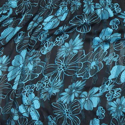 Misra Womens Black Floral Polyester Basic Blouse Size S Off the Shoulder
