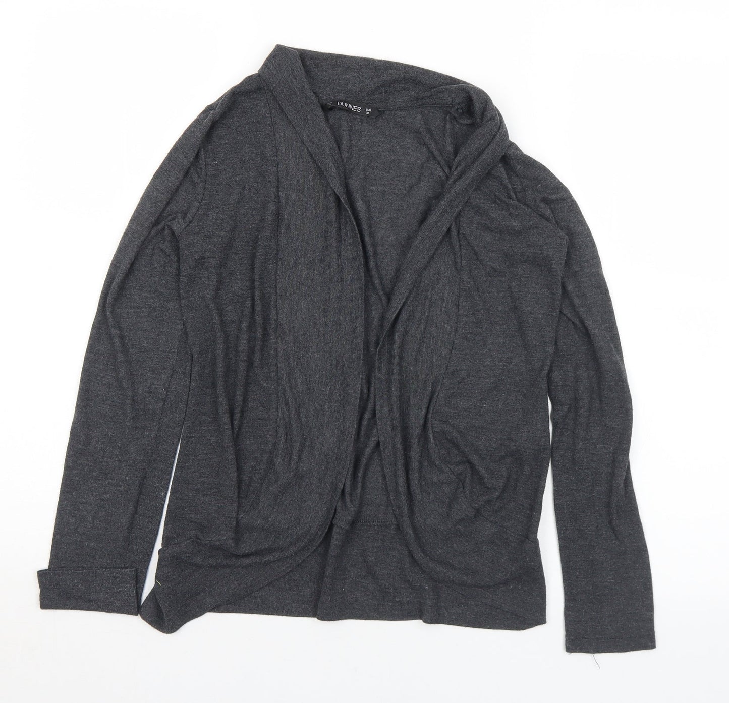 Dunnes Stores Womens Grey Collared  Viscose Cardigan Jumper Size 10
