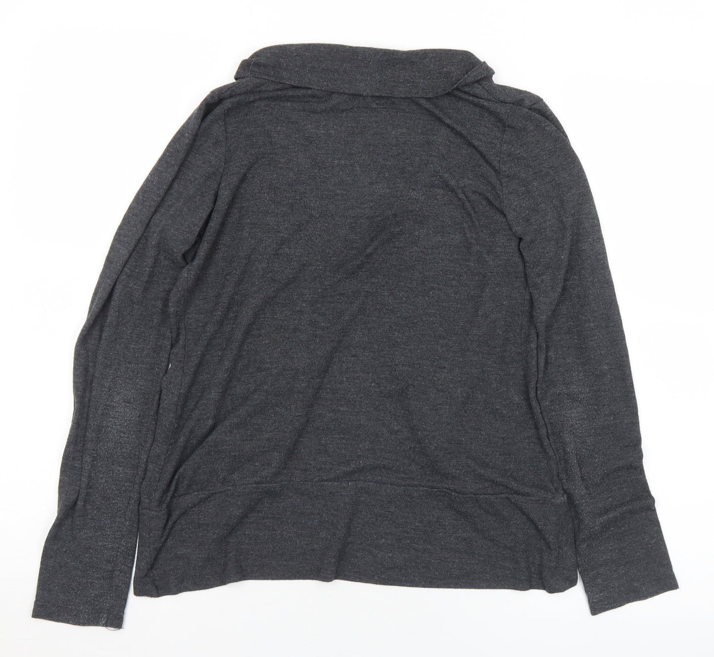 Dunnes Stores Womens Grey Collared  Viscose Cardigan Jumper Size 10