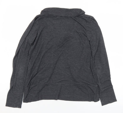 Dunnes Womens Grey Collared  Viscose Cardigan Jumper Size 10